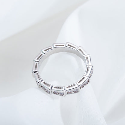 [LUXE]SERPENTI RING SILBER DIAMANT GEPAPERT 3MM