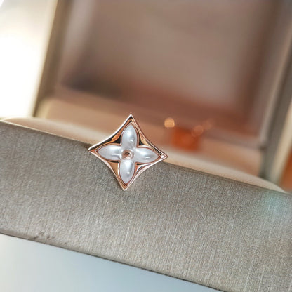 [ROYAL]STAR MOP PINK GOLD EARRINGS