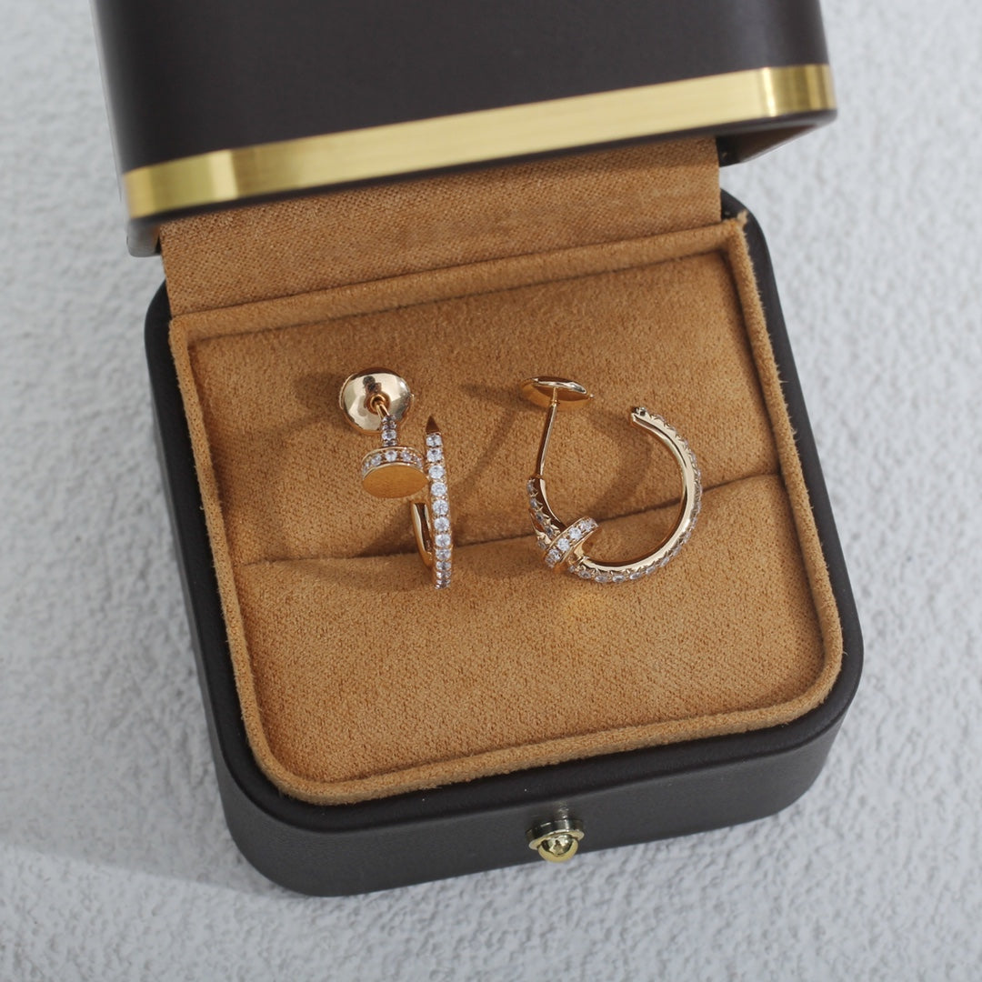 [ROYAL]JUSTE EARRINGS 12.75MM PINK GOLD DIAMOND