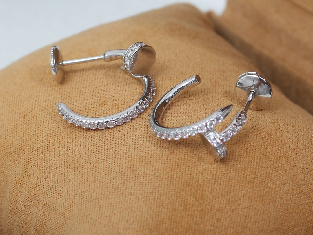 [ROYAL]JUSTE EARRINGS 12.75MM SILVER DIAMOND