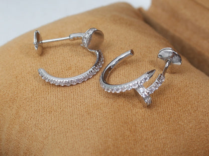 [ROYAL]JUSTE EARRINGS 12.75MM SILVER DIAMOND