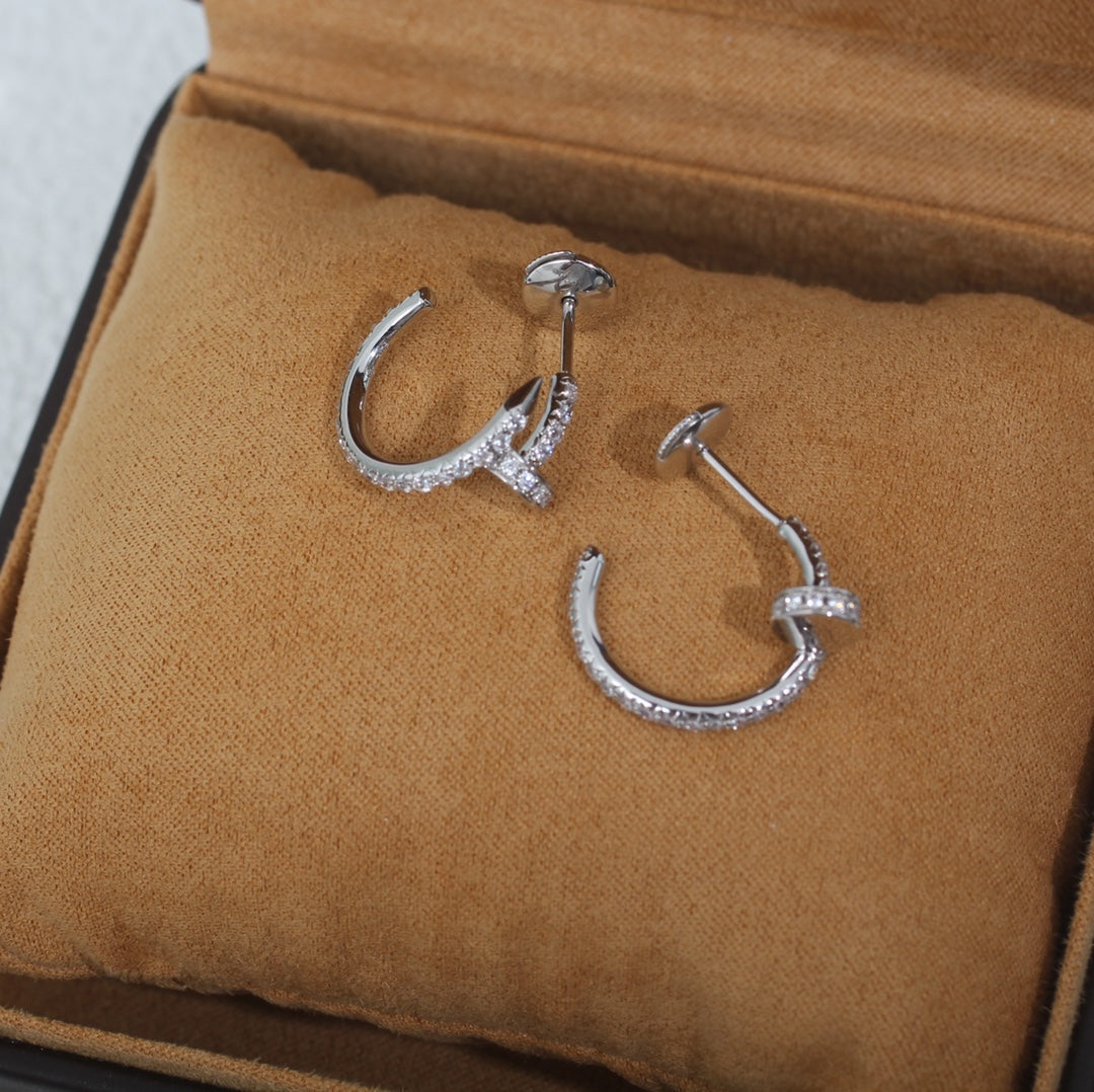 [ROYAL]JUSTE EARRINGS 12.75MM SILVER DIAMOND