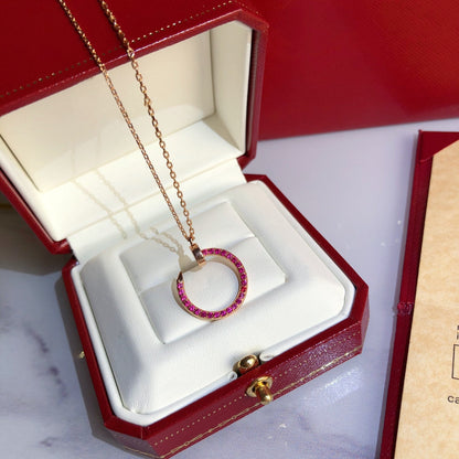 [ROYAL]JUSTE NECKLACE GOLD RED DIAMONDS