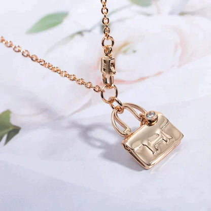 [ROYAL]AMULETTE PEDANT ROSE GOLD NECKLACE