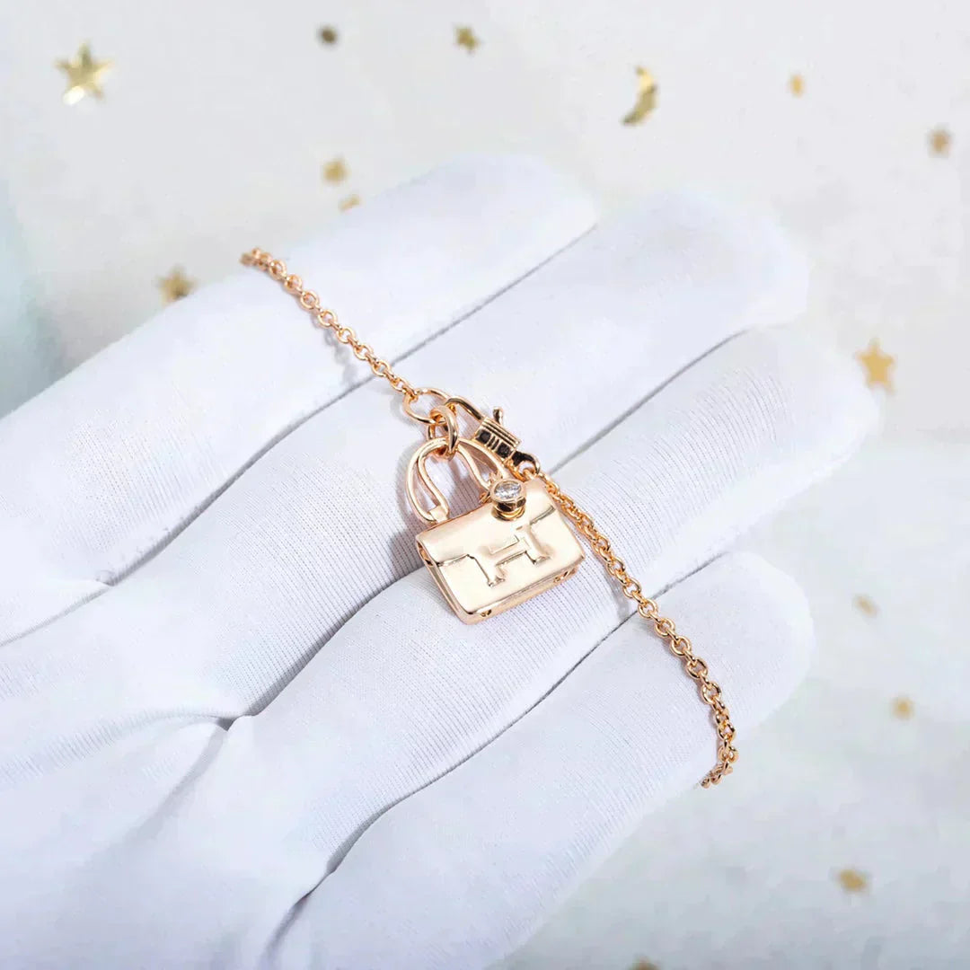 [ROYAL]AMULETTE PEDANT ROSE GOLD NECKLACE