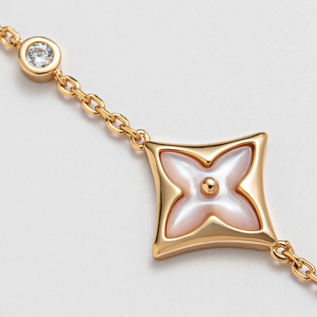 [ROYAL]STAR 1 DIAMOND PINK GOLD BRACELET