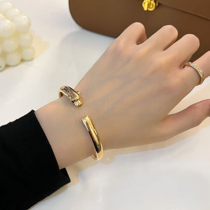 [ROYAL]PANTHERE GOLD OPEN BRACELET