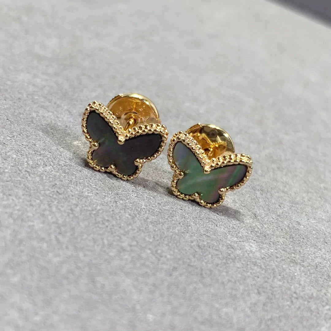 [ROYAL]BUTTERFLY DARK MOP  EARRINGS