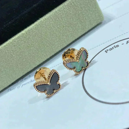 [ROYAL]BUTTERFLY DARK MOP  EARRINGS