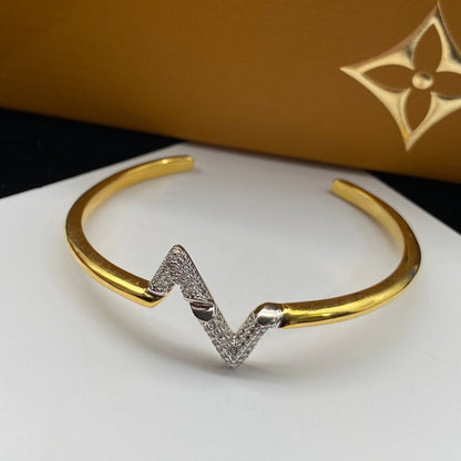 [LUXE]VOLTE UPSITE DOWN DIAMANT GOLD OFFENES ARMBAND