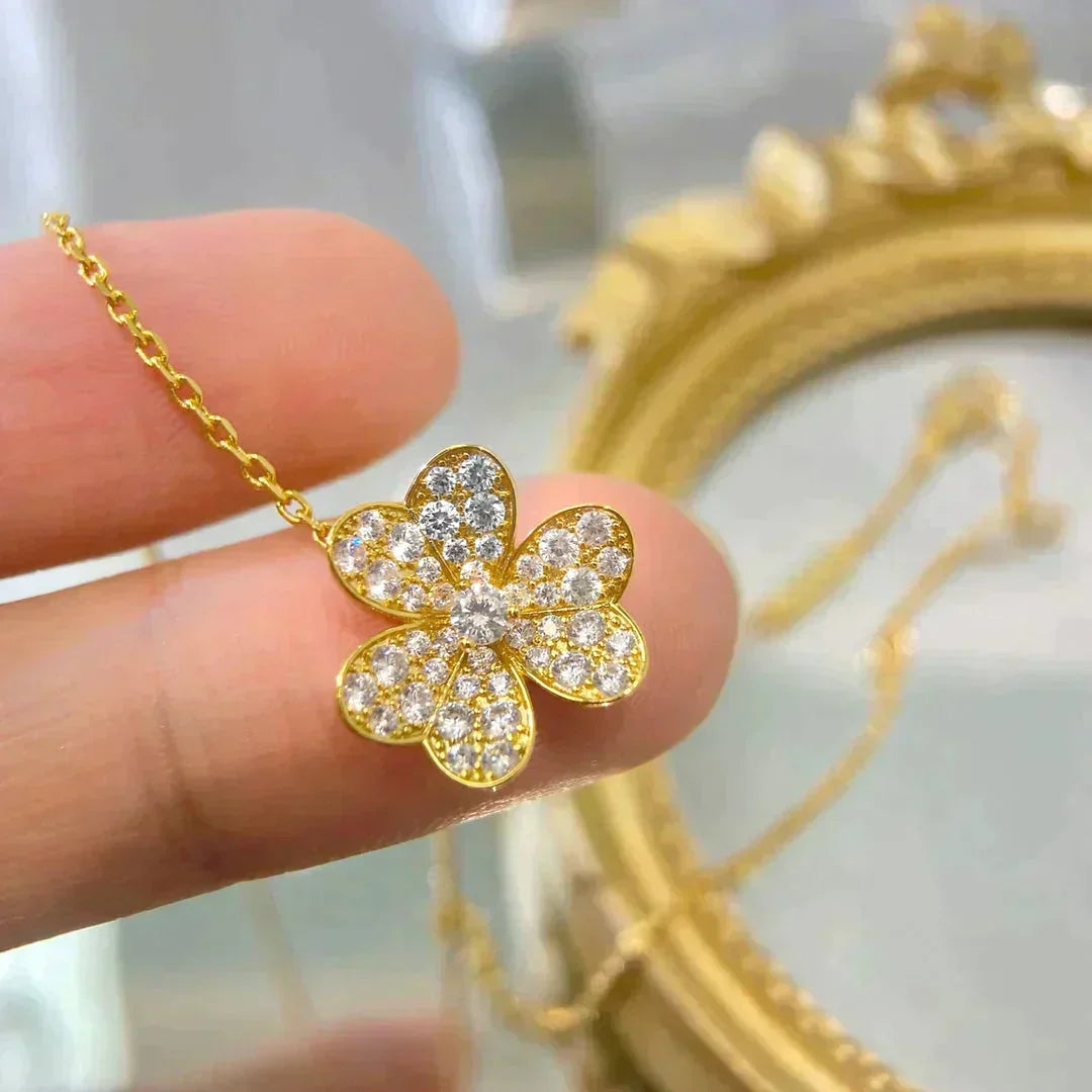 [ROYAL]FLOWER DIAMOND NECKLACE