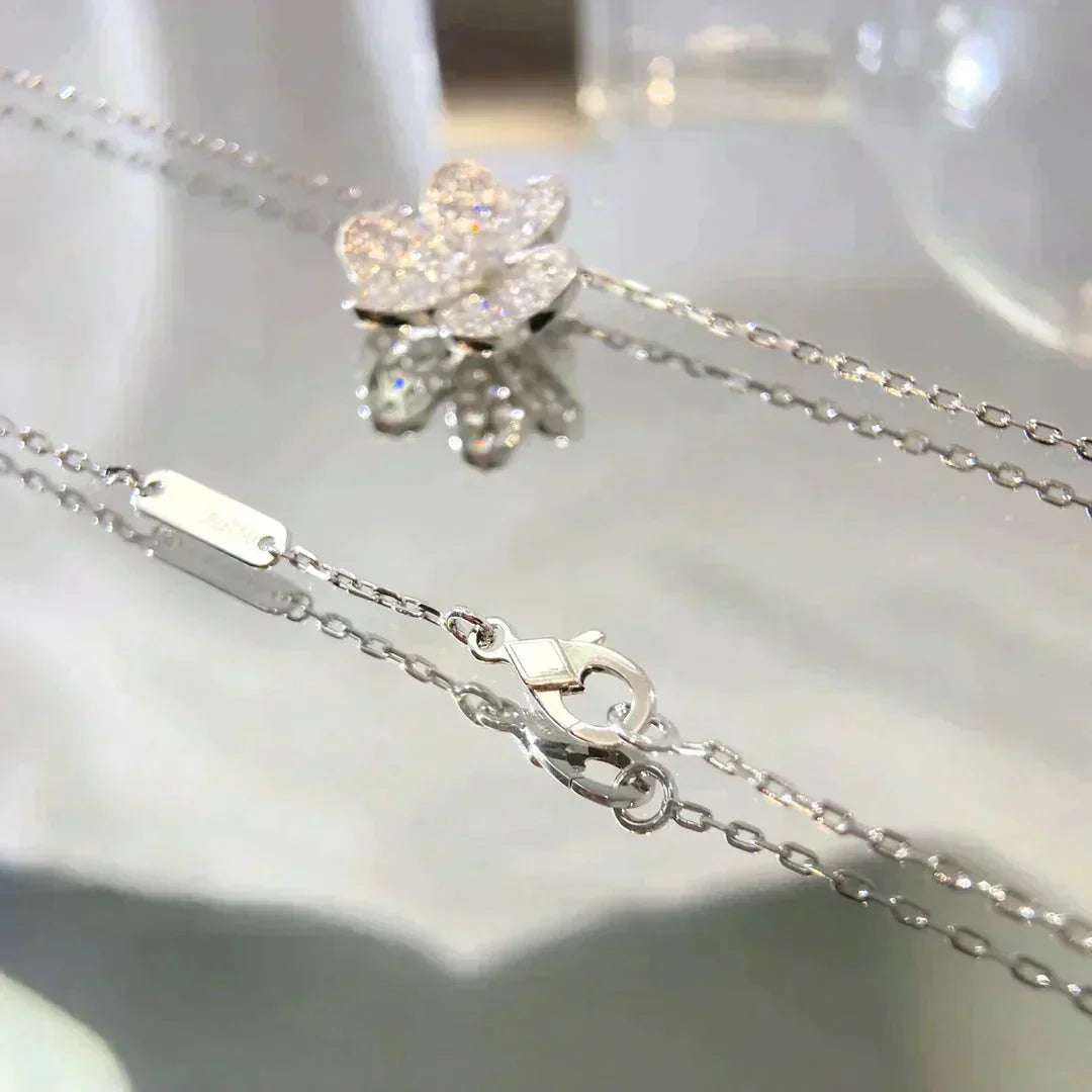 [ROYAL]FLOWER DIAMOND NECKLACE