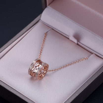 [ROYAL]ZERO 1 PINK GOLD DIAMOND OPEN NECKLACE