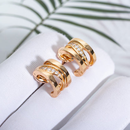 [ROYAL]ZERO 1 PINK GOLD DIAMONDS EARRINGS