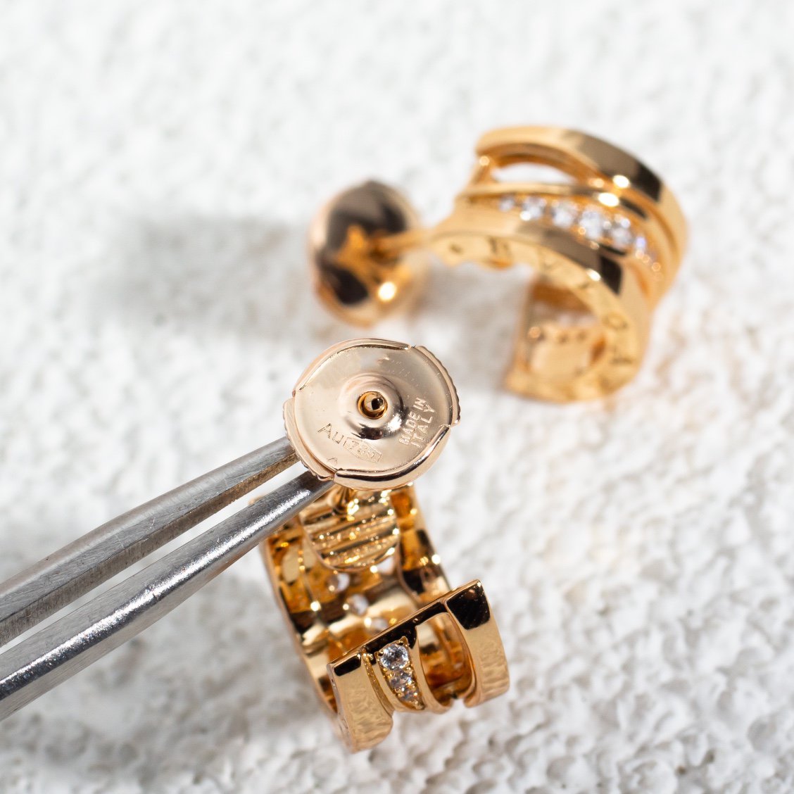 [ROYAL]ZERO 1 PINK GOLD DIAMONDS EARRINGS