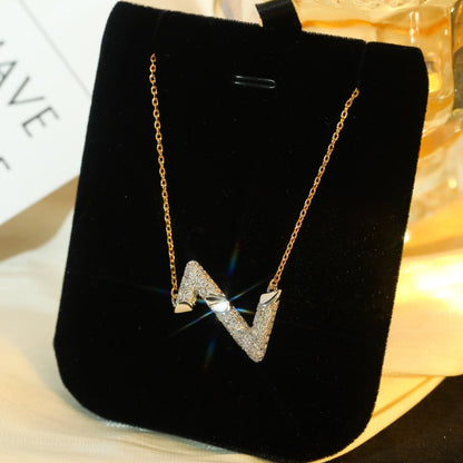 [ROYAL]VOLT SILVER DIAMOND PEDANT NECKLACE