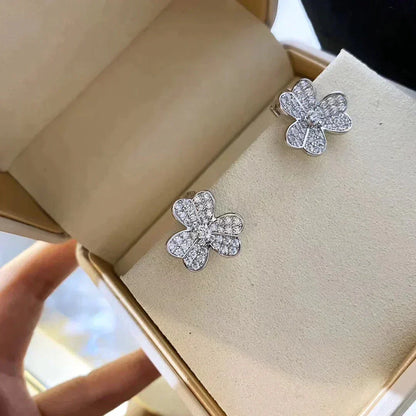 [ROYAL]CLOVER COMOS DIAMOND EARRINGS SILVER