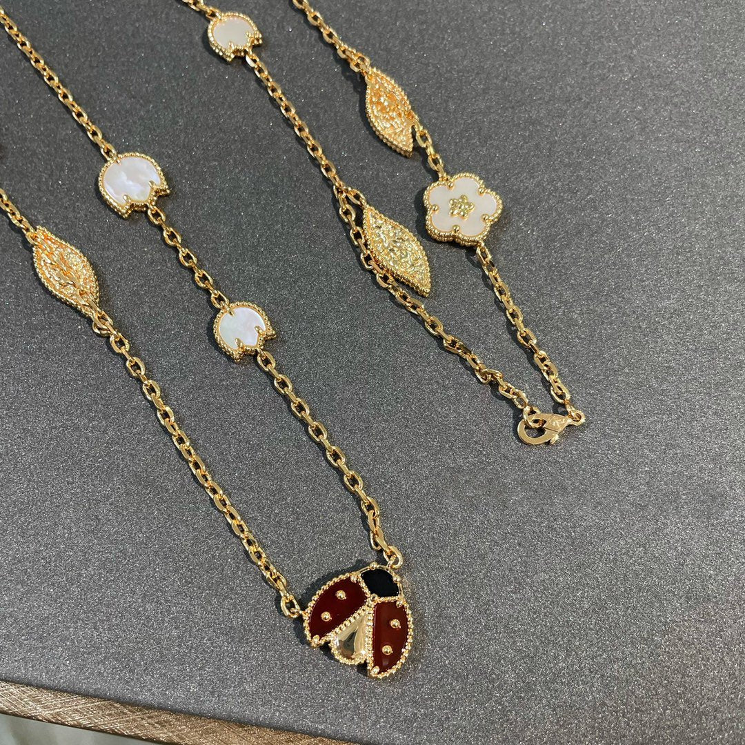 [ROYAL]LUCKY SPRING 15 MOTIFS GOLD NECKLACE