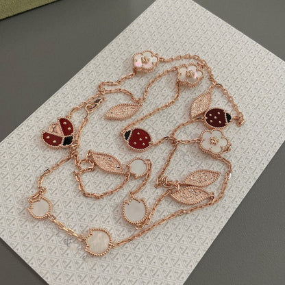 [ROYAL]LUCKY SPRING 15 MOTIFS ROSE GOLD NECKLACE