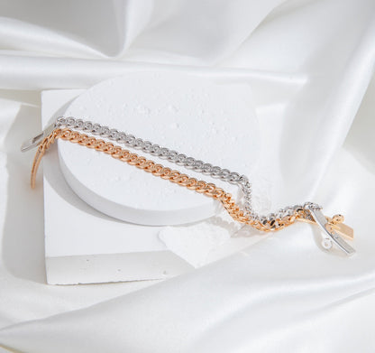 [ROYAL]KELLY CHAIN SILVER DIAMOND BRACELET