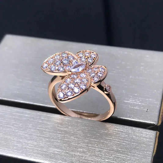 [ROYAL]BUTTERFLY PINK GOLD DIAMOND RING