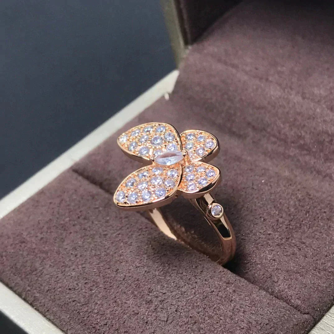 [ROYAL]BUTTERFLY PINK GOLD DIAMOND RING