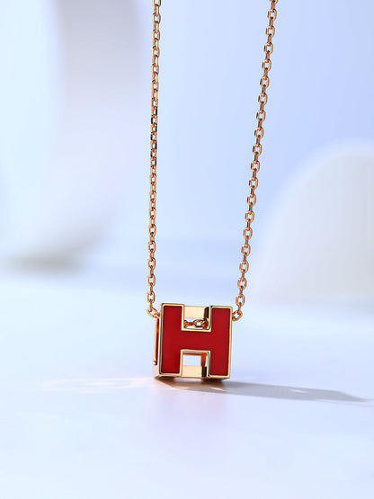 [ROYAL]H CAGE PINK GOLD NECKLACE