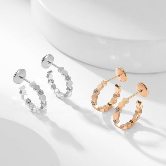 [ROYAL]BEE LOVE DIAMOND HOOP EARRINGS