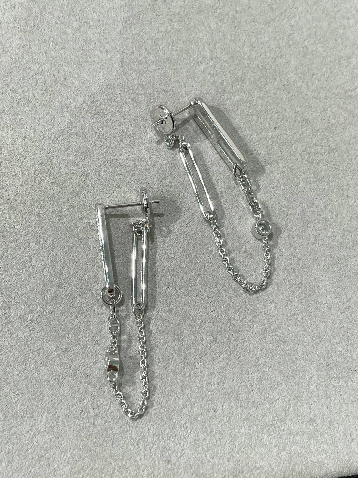 [ROYAL]CHAINE CHAOS DIAMOND DROP EARRINGS