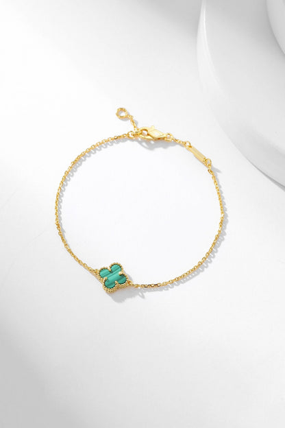 [ROYAL]CLOVER BRACELET MALACHITE 1 MOTIF