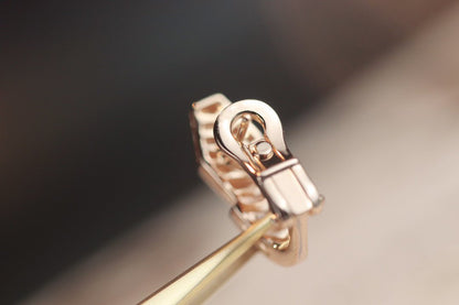 [ROYAL]SERPENT PINK GOLD DIAMOND EARRINGS