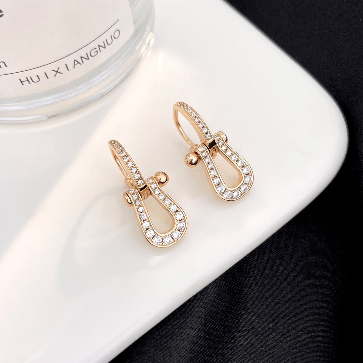 [ROYAL]FORCE 10 FULL DIAMOND DROP EARRINGS MEDIUM MODEL