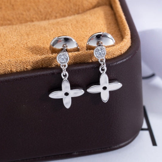 [ROYAL]VIDYLLE SILVER DIAMOND MINI DROP EARRINGS