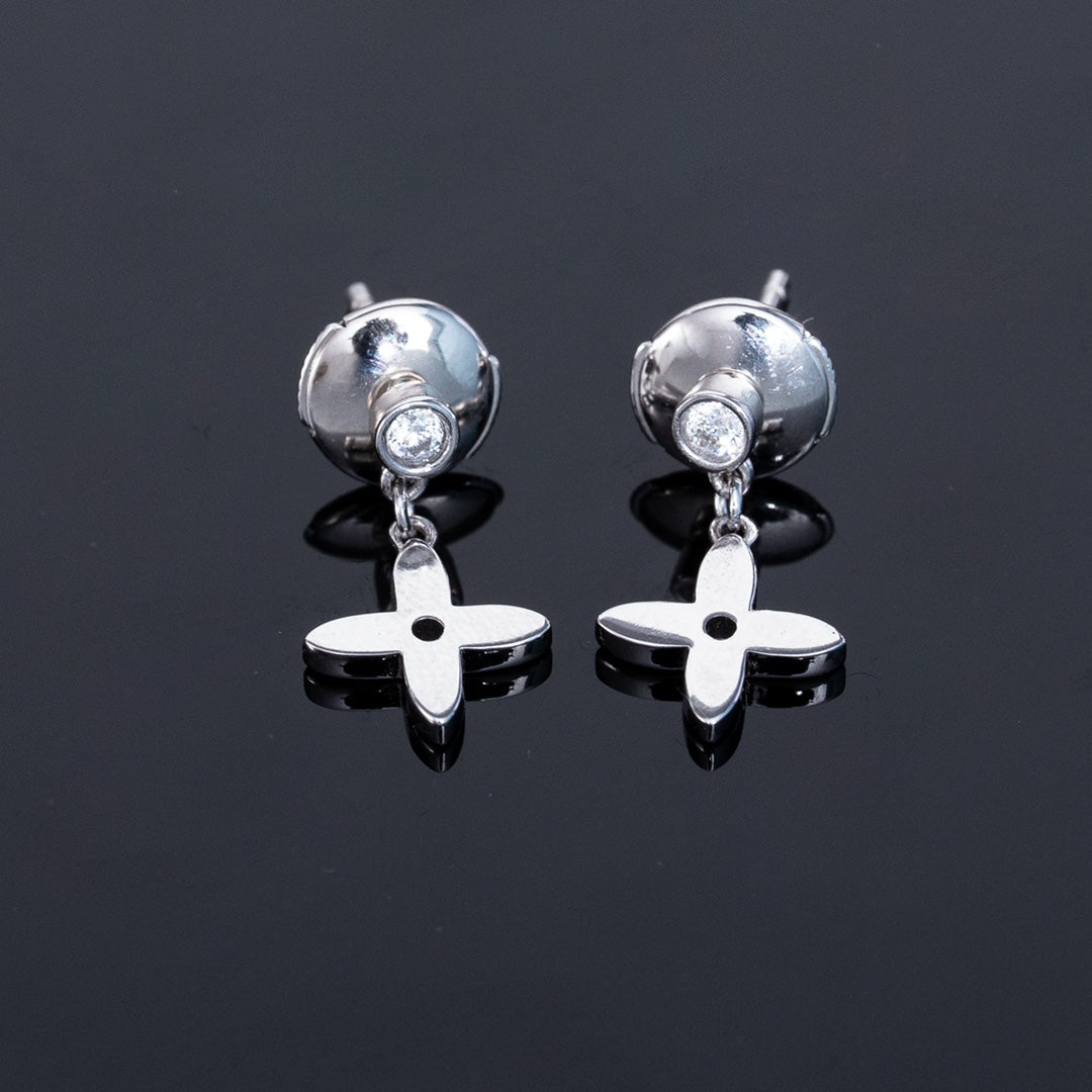 [ROYAL]VIDYLLE SILVER DIAMOND MINI DROP EARRINGS