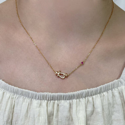 [ROYAL]FORCE 10 DIAMOND PINK GOLD NECKLACE