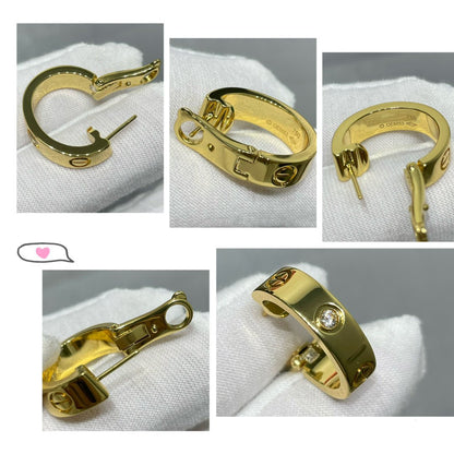 [LUXE]LOVE 5.5MM 1ダイヤモンドイヤリング