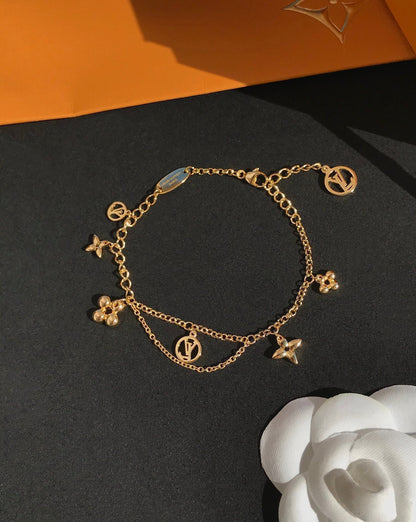 [ROYAL]LV BLOOMING PINK GOLD MOP BRACELET