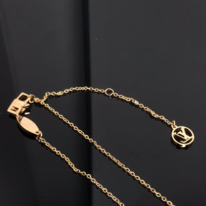 [ROYAL]LV COLOR BLOSSOM PINK MOP SUN GOLD NECKLACE