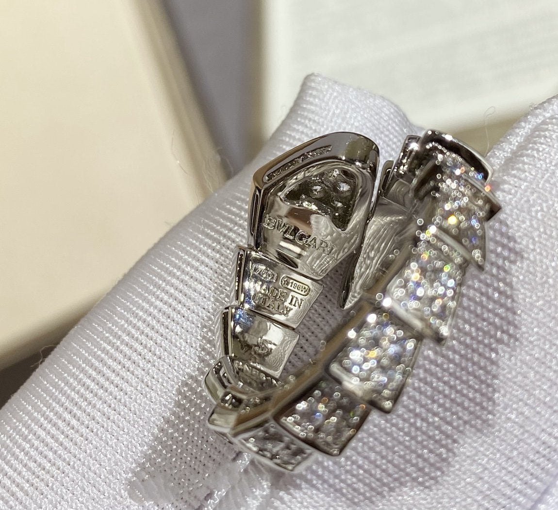 [LUXE]SERPENTI GROSSER RING SILBER MIT DIAMANTEN