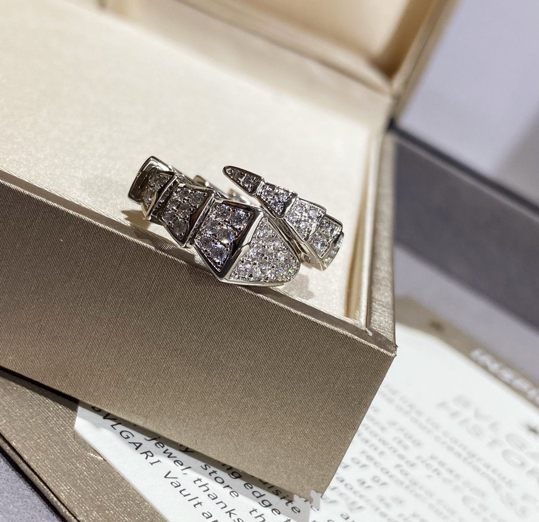 [LUXE]SERPENTI GROSSER RING SILBER MIT DIAMANTEN