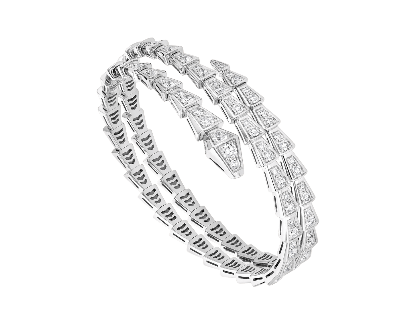 [LUXE]SERPENTI ARMBAND SILBER DIAMANT DOPPELREIHIG