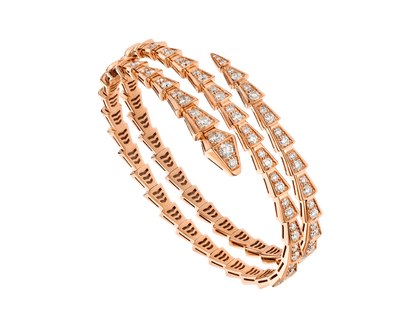 [ROYAL]SERPENTI BRACELET PINK GOLD DIAMOND DOUBLE ROW