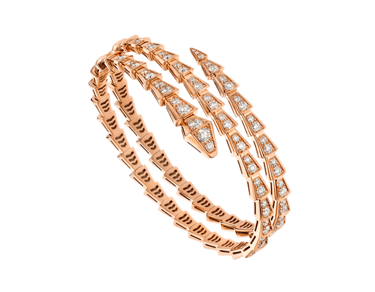 [ROYAL]SERPENTI BRACELET PINK GOLD DIAMOND DOUBLE ROW