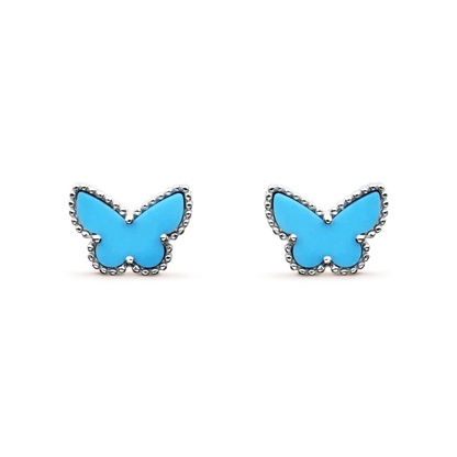 [ROYAL]BUTTERFLY TURQUOISE EARRINGS SILVER