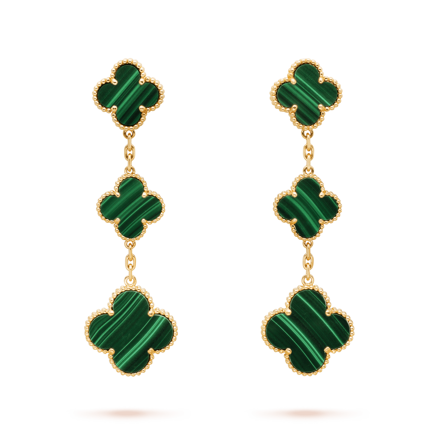 [Royal]CLOVER MALACHITE 3 MOTIFS GOLD