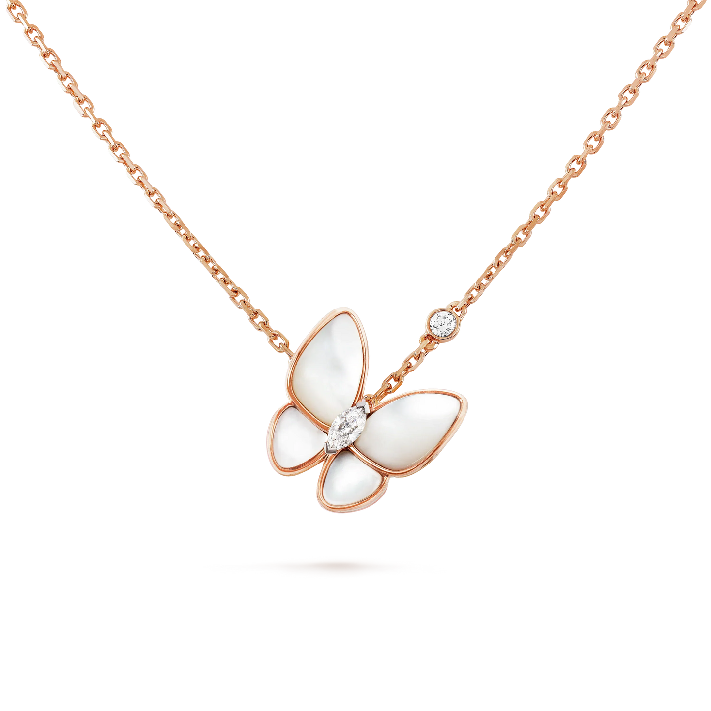 [ROYAL]BUTTERFLY MOP DIAMOND NECKLACE