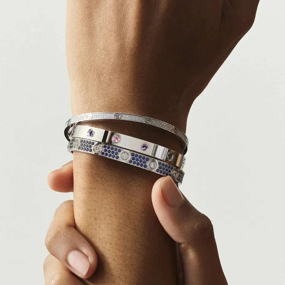 [Royal&Vicky]Classic 6.1mm Love Bracelet 10-Diamond Multicolor