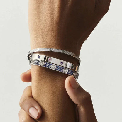 [Royal&Vicky]Classic 6.1mm Love Bracelet 10-Diamond Multicolor