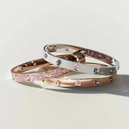 [Royal&Vicky]Classic 6.1mm Love Bracelet 10-Diamond Multicolor