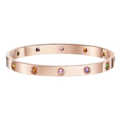 [Royal&Vicky]Classic 6.1mm Love Bracelet 10-Diamond Multicolor